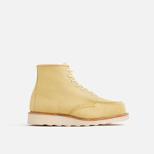 Red Wing 6-Inch Kort in Butter Abilene Læder Heritage Støvler Dame Hvide | 2803-DROHF