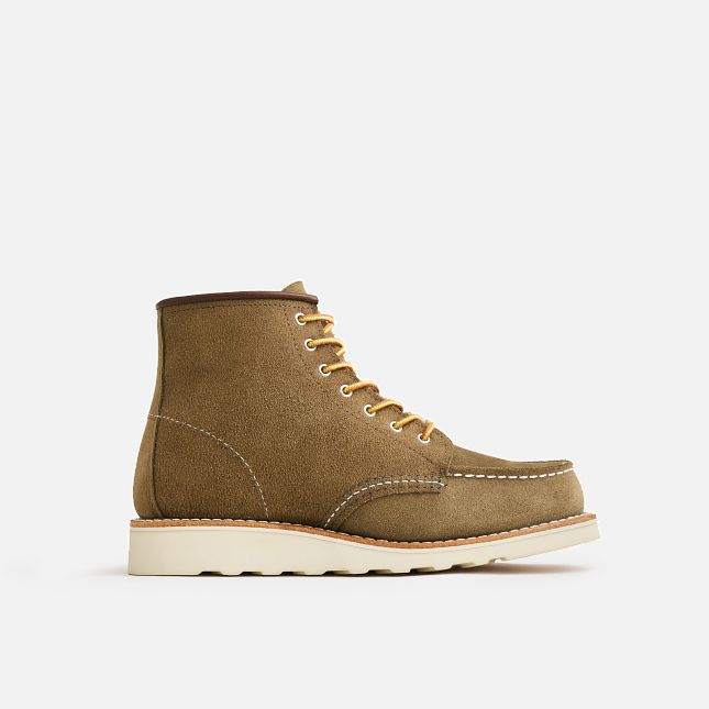 Red Wing 6-Inch Kort in Olive Mohave Læder Heritage Støvler Dame Olivengrøn | 9085-PUREW