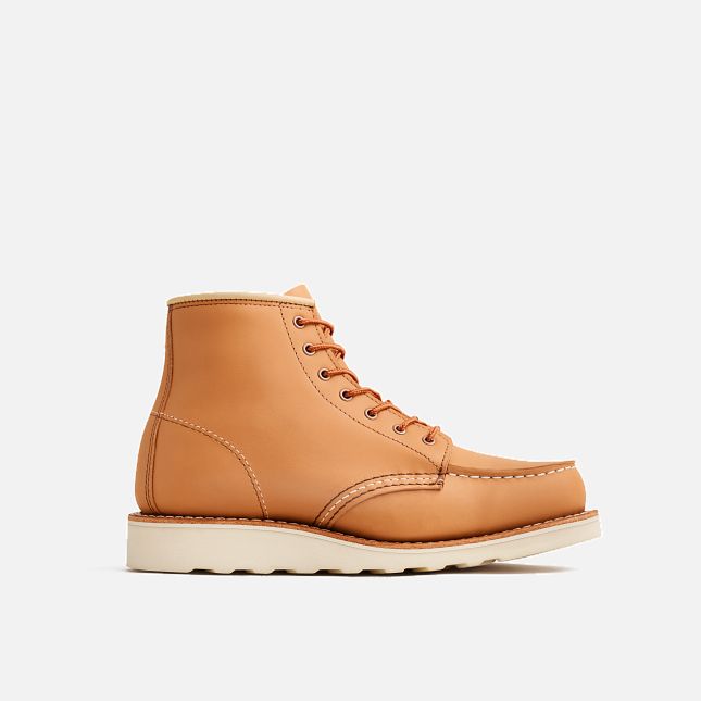 Red Wing 6-Inch Kort in Tan Boundary Læder Heritage Støvler Dame Brune | 9712-YAELC