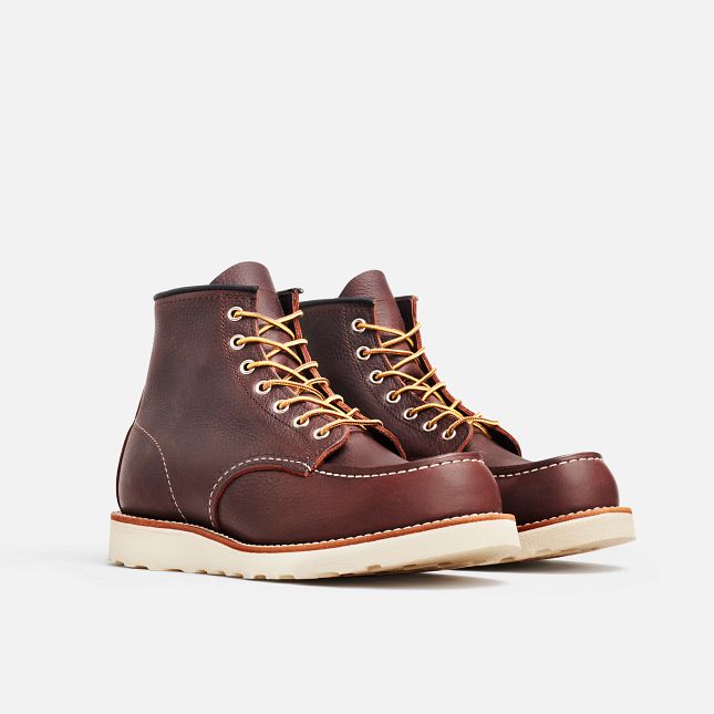 Red Wing 6-Inch in Briar Oil-Slick Læder Heritage Støvler Herre Mørkerød | 5619-ENMFU