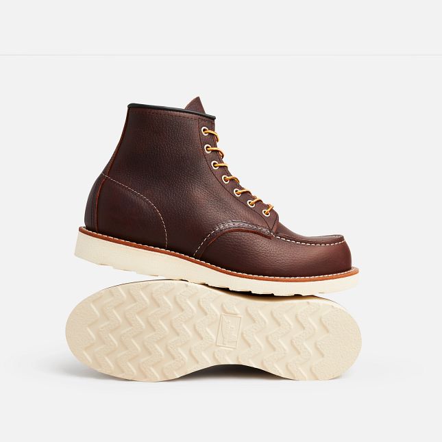 Red Wing 6-Inch in Briar Oil-Slick Læder Heritage Støvler Herre Mørkerød | 5619-ENMFU