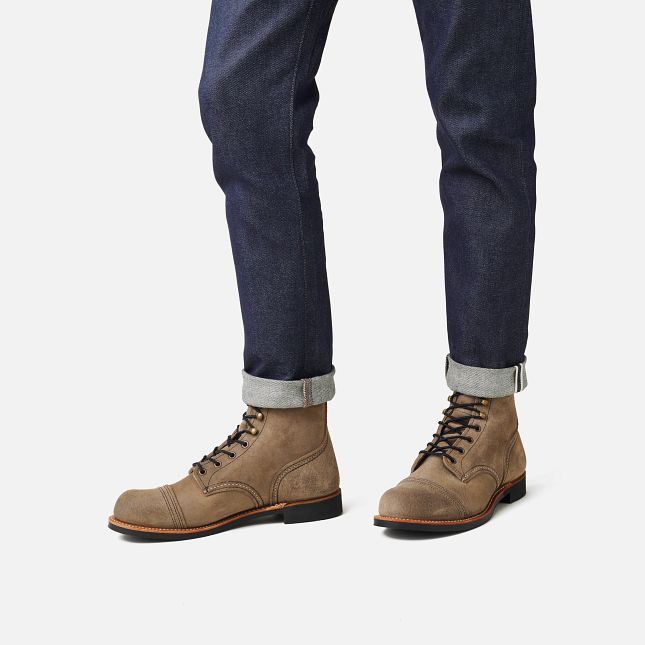 Red Wing 6-inch in Slate Muleskinner Læder Heritage Sko Herre Brune | 9317-ZIXWQ