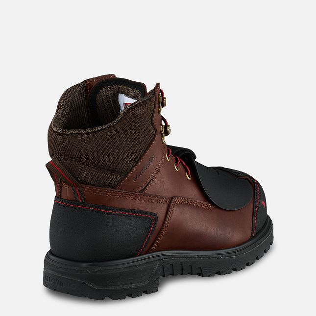 Red Wing Brnr Xp 6-inch Metguard Vandtætte Sko Herre Brune | 9284-KQLVD