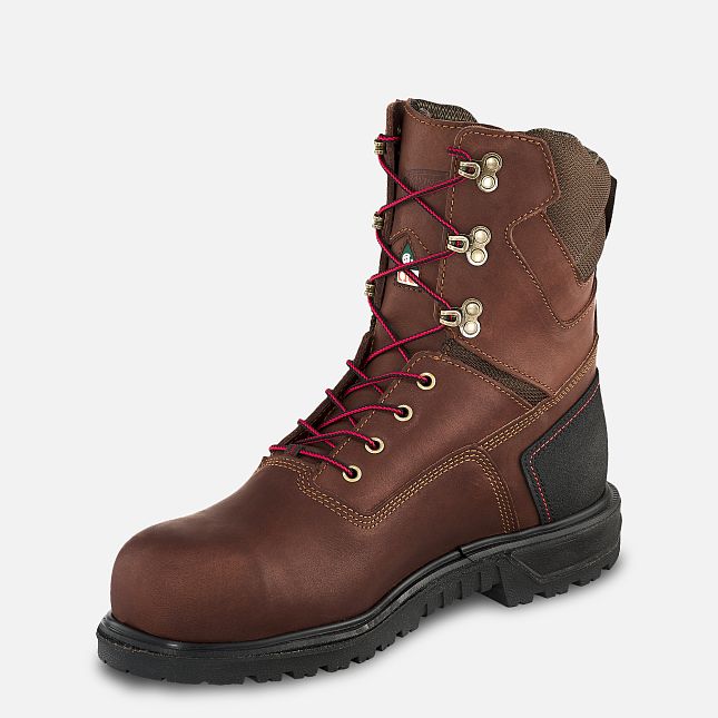 Red Wing Brnr Xp 8-inch CSA Vandtætte Sko Herre Brune | 9271-GOSHD