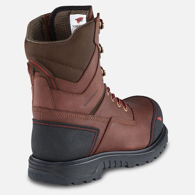 Red Wing Brnr Xp 8-inch Insulated, Vandtætte Sikkerhedssko Herre Brune | 1073-FGXTV