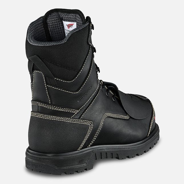 Red Wing Brnr Xp 8-inch, Metguard CSA Vandtætte Sko Herre Sort | 0257-IBSLT