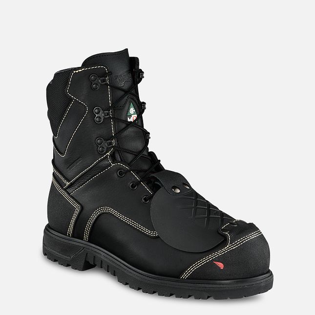 Red Wing Brnr Xp 8-inch, Metguard CSA Vandtætte Sko Herre Sort | 0257-IBSLT