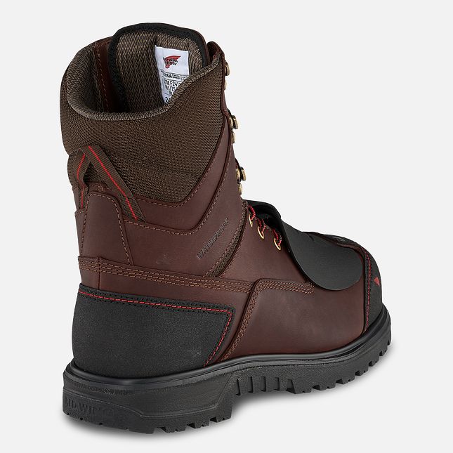 Red Wing Brnr Xp 8-inch Metguard Vandtætte Sko Herre Brune | 8247-DYQNE