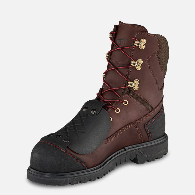 Red Wing Brnr Xp 8-inch Metguard Vandtætte Sko Herre Brune | 8247-DYQNE