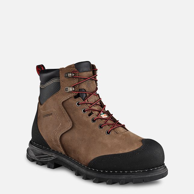 Red Wing Burnside 6-inch Vandtætte CSA Arbejdssko Herre Brune | 3276-ZKCNU