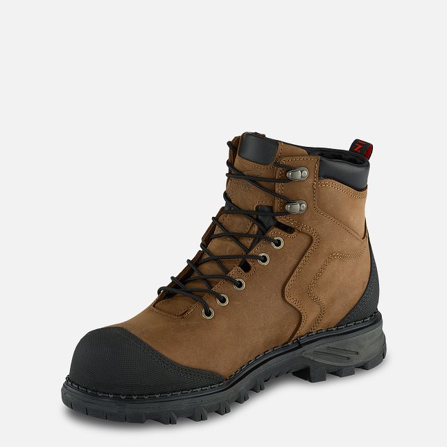 Red Wing Burnside 6-inch Vandtætte Sikkerhedssko Herre Brune | 5264-QUTZY