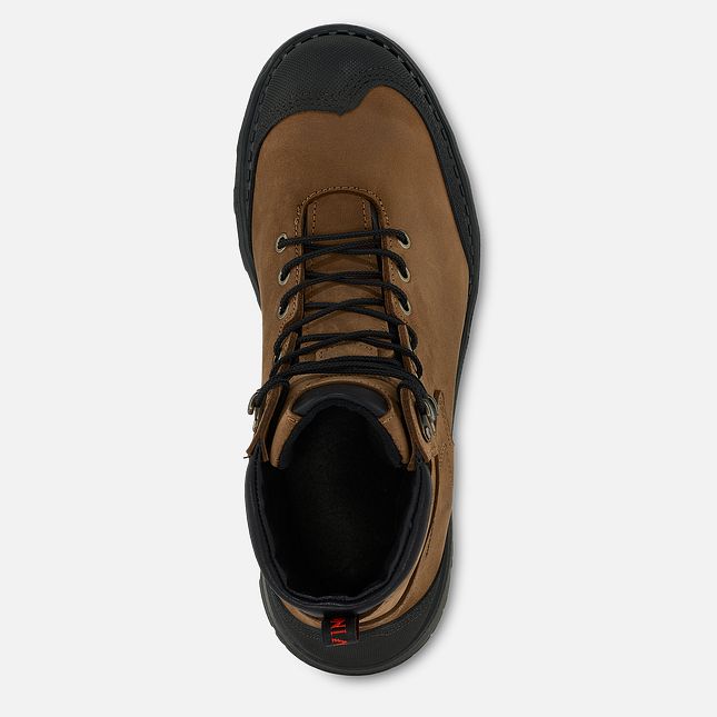 Red Wing Burnside 6-inch Vandtætte Sikkerhedssko Herre Brune | 5264-QUTZY