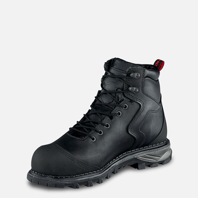 Red Wing Burnside 6-inch Vandtætte Sikkerhedssko Herre Sort | 8257-GLQCP