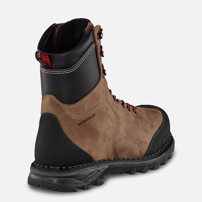 Red Wing Burnside 8-inch CSA Vandtætte Sko Herre Brune | 2983-QGLXB