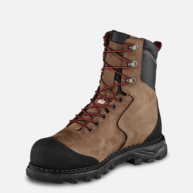 Red Wing Burnside 8-inch CSA Vandtætte Sko Herre Brune | 2983-QGLXB