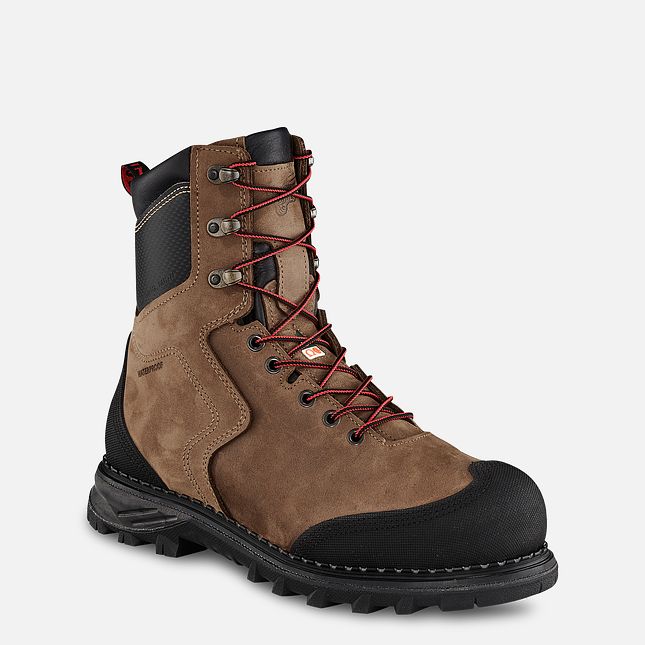 Red Wing Burnside 8-inch CSA Vandtætte Sko Herre Brune | 2983-QGLXB