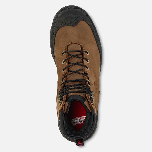 Red Wing Burnside 8-inch Vandtætte Sikkerhedssko Herre Brune | 8045-DXZBO