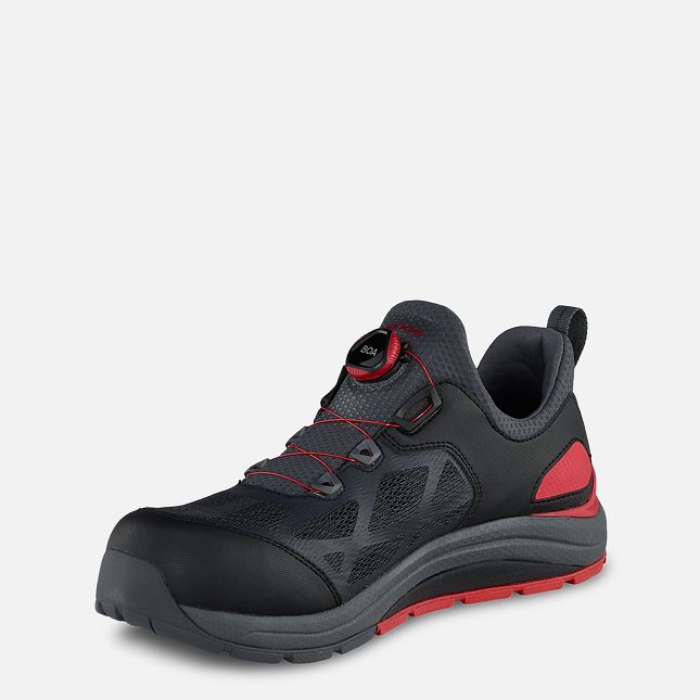 Red Wing Cooltech™ Athletics Atletiske Sikkerhedssko Herre Sort Rød | 9356-XCVWM