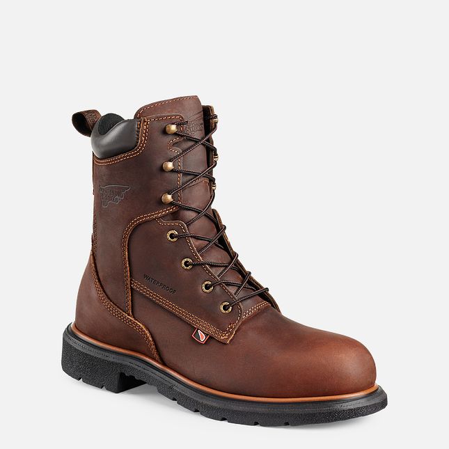 Red Wing Dynaforce® 8-inch Vandtætte Arbejdsstøvler Herre Brune | 4609-KMIOJ