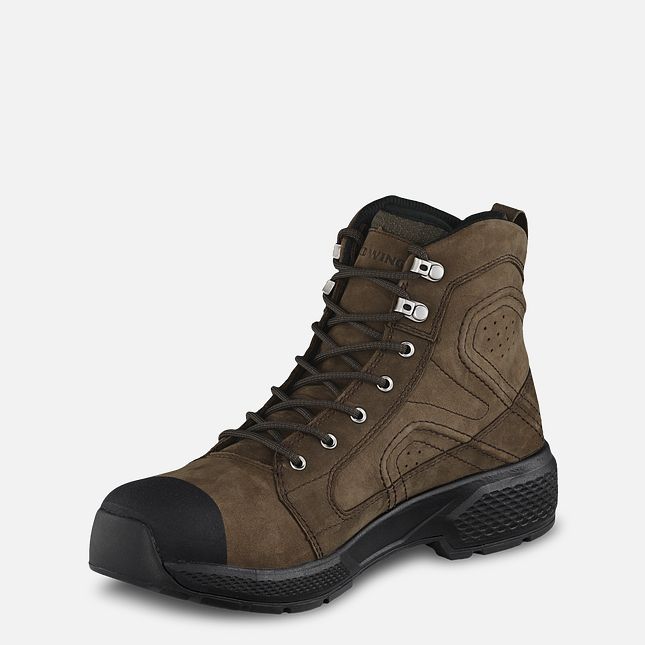 Red Wing Exos Lite 6-inch Vandtætte Arbejdsstøvler Herre Brune | 0674-OASYG