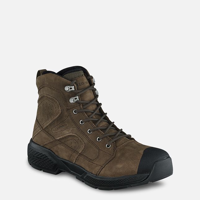 Red Wing Exos Lite 6-inch Vandtætte Arbejdsstøvler Herre Brune | 0674-OASYG