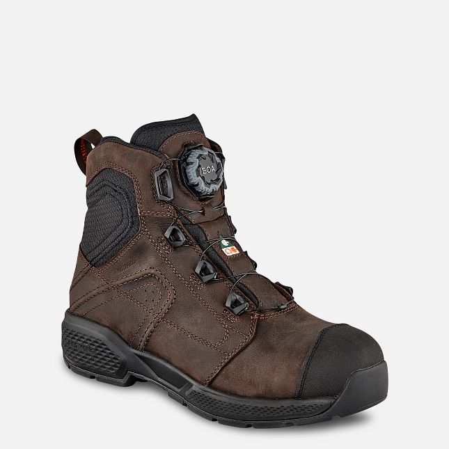 Red Wing Exos Lite 6-inch Vandtætte Arbejdssko Herre Brune | 8704-NRFTG