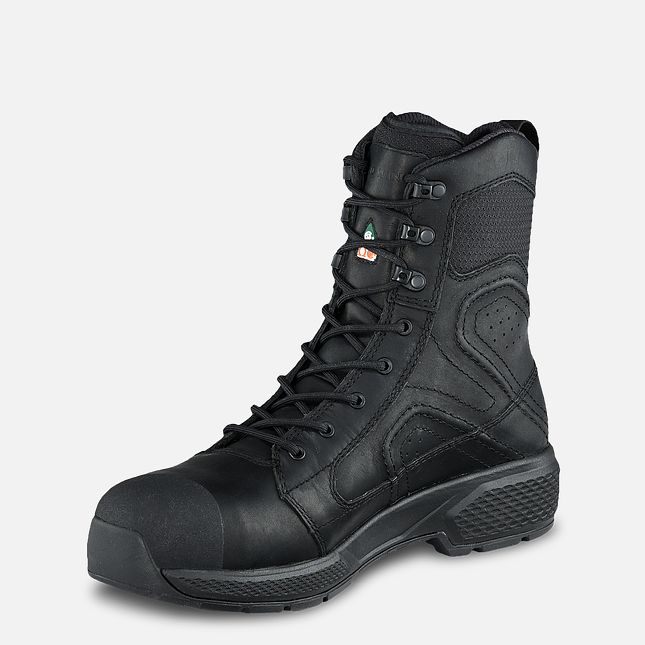 Red Wing Exos Lite 8-inch Vandtætte CSA Arbejdsstøvler Herre Sort | 8705-FAKMY