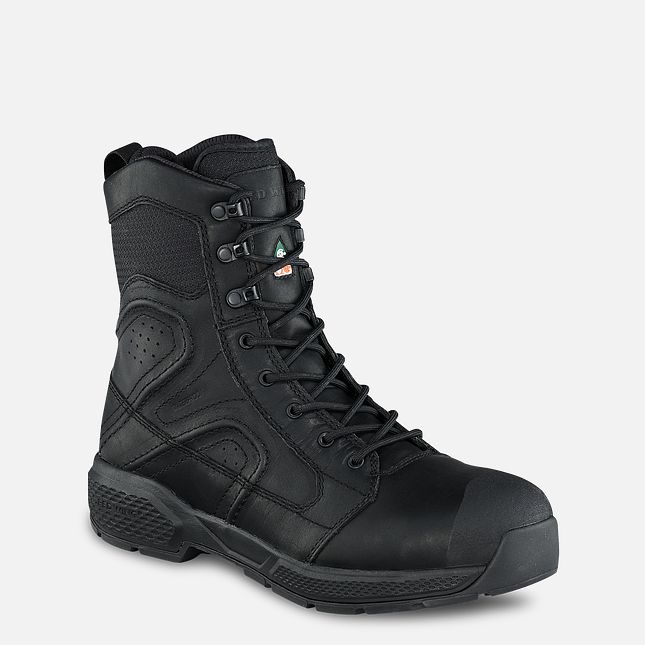 Red Wing Exos Lite 8-inch Vandtætte CSA Arbejdsstøvler Herre Sort | 8705-FAKMY