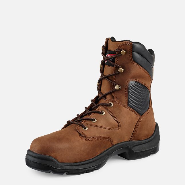 Red Wing Flexbond 8-inch Metguard Arbejdsstøvler Herre Brune | 8250-QAKUH