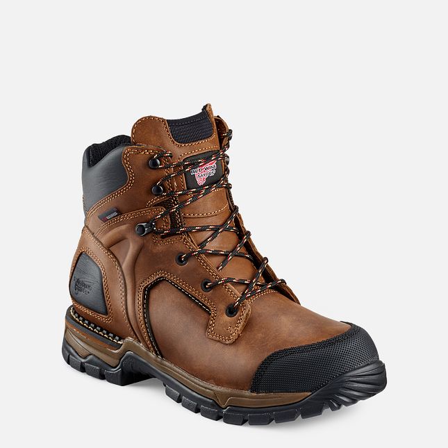 Red Wing Flexforce® 6-inch Vandtætte Sikkerhedssko Herre Brune | 3481-YDVOP