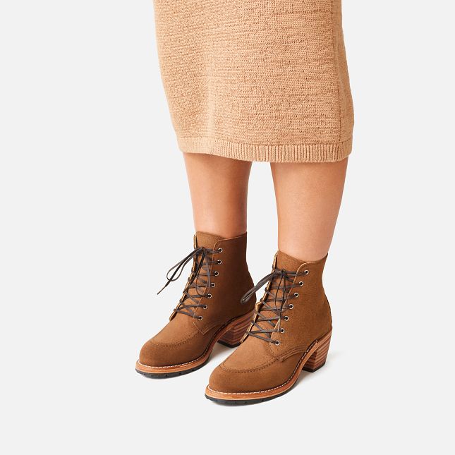 Red Wing Hæl in Clove Acampo Læder Heritage Støvler Dame Brune | 9064-PEOTK