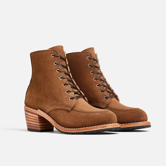 Red Wing Hæl in Clove Acampo Læder Heritage Støvler Dame Brune | 9064-PEOTK