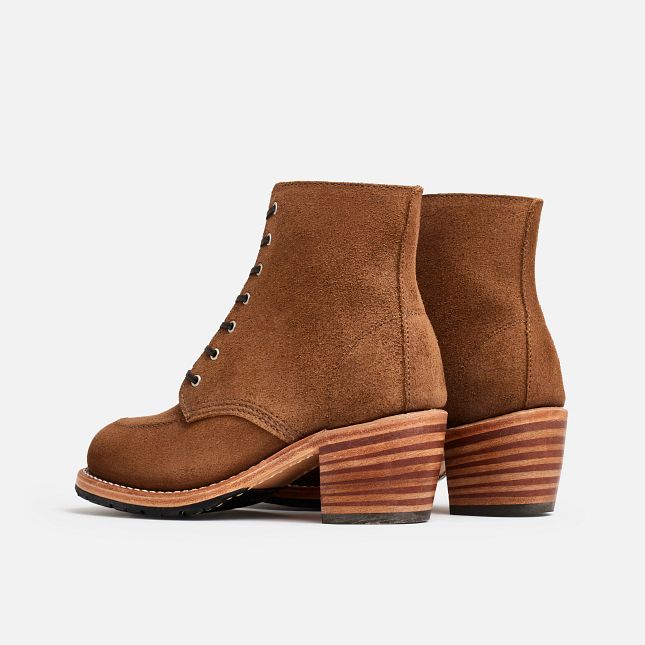 Red Wing Hæl in Clove Acampo Læder Heritage Støvler Dame Brune | 9064-PEOTK