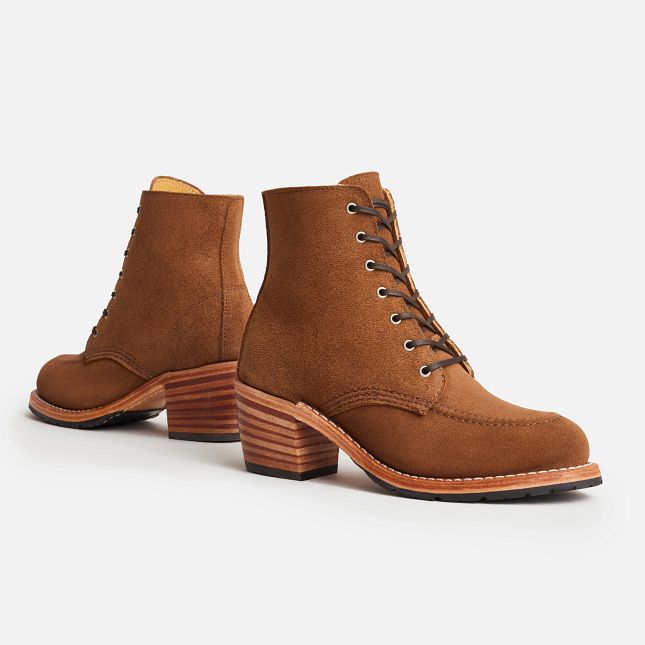 Red Wing Hæl in Clove Acampo Læder Heritage Støvler Dame Brune | 9064-PEOTK