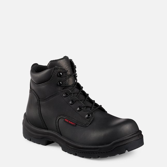 Red Wing King Tå® 6-inch Arbejdsstøvler Herre Sort | 1657-WMGRQ