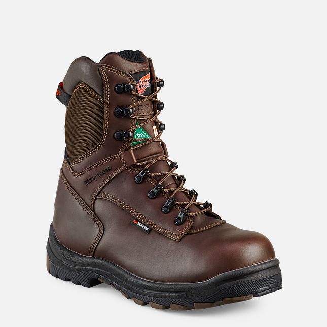 Red Wing King Tå® 8-inch Insulated CSA Vandtætte Sko Herre Brune | 6172-SQTIU