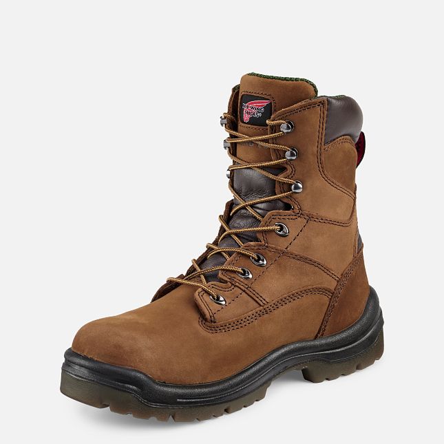 Red Wing King Tå® 8-inch Vandtætte Arbejdsstøvler Herre Brune | 5419-EYUJR