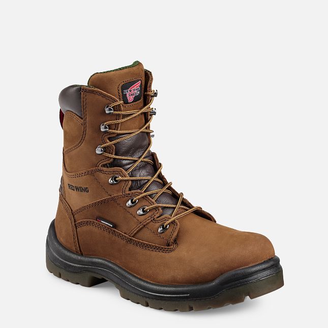 Red Wing King Tå® 8-inch Vandtætte Arbejdsstøvler Herre Brune | 5792-QOPHB