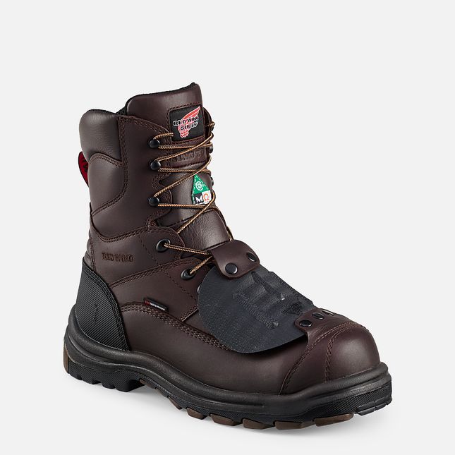 Red Wing King Tå® 8-inch Vandtætte CSA Metguard Arbejdssko Herre Brune | 0576-DXFRS