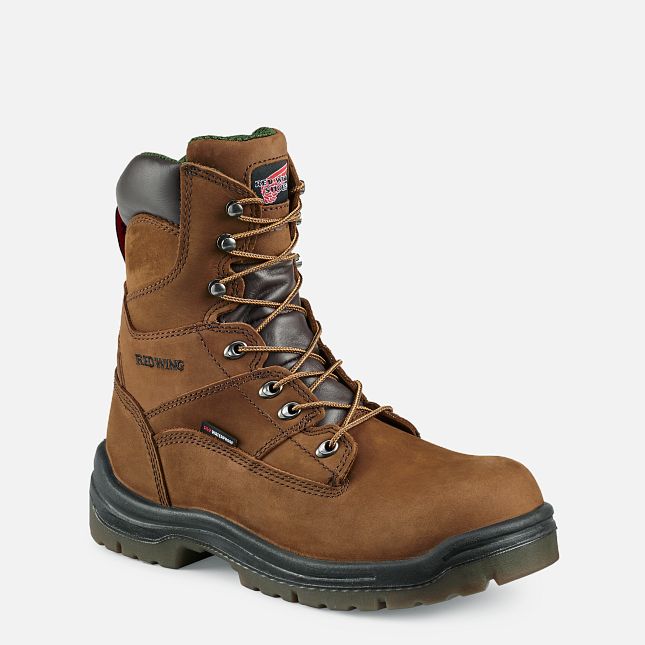 Red Wing King Tå® 8-inch Vandtætte Sikkerhedssko Herre Brune | 4819-GFXCH