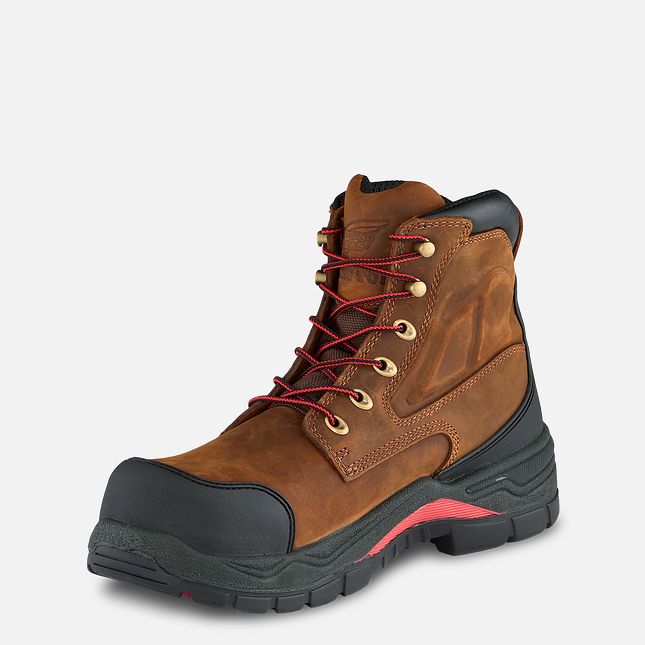 Red Wing King Tå® Adc 6-inch Vandtætte Sikkerhedssko Herre Brune | 3914-NYBIF