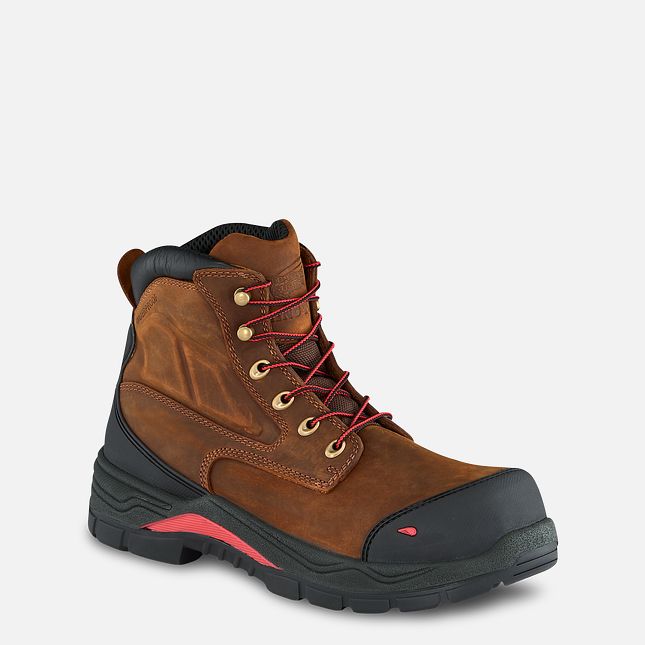 Red Wing King Tå® Adc 6-inch Vandtætte Sikkerhedssko Herre Brune | 3914-NYBIF