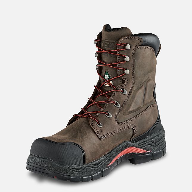 Red Wing King Tå® Adc 8-inch Insulated, Vandtætte CSA Arbejdsstøvler Herre Brune | 3156-SWCJL