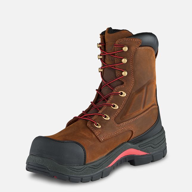 Red Wing King Tå® Adc 8-inch Vandtætte Sko Herre Brune | 5729-GCRLU