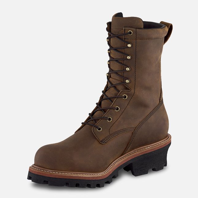 Red Wing Loggermax 9-inch Insulated, Logger Vandtætte Sko Herre Brune | 0381-GRZPS