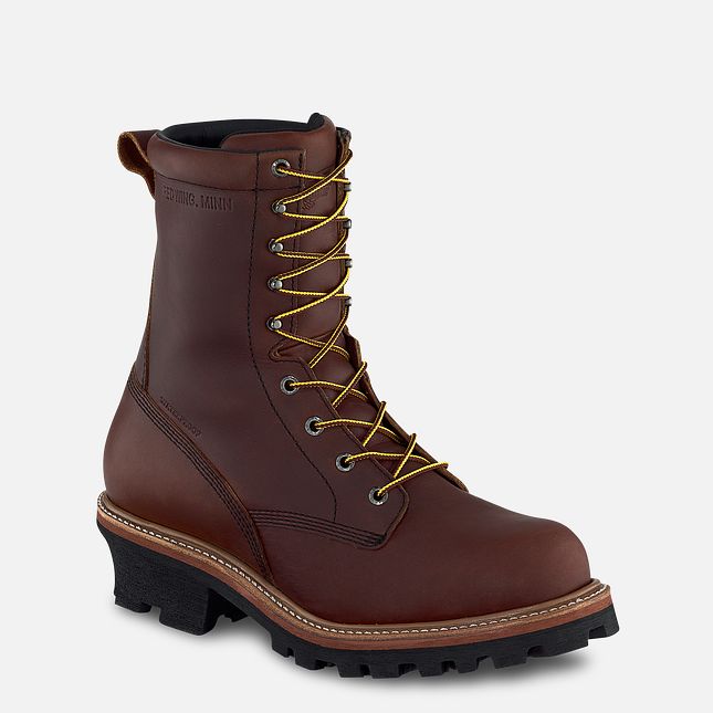 Red Wing Loggermax 9-inch Insulated, Logger Vandtætte Sko Herre Brune | 3174-KBOCV