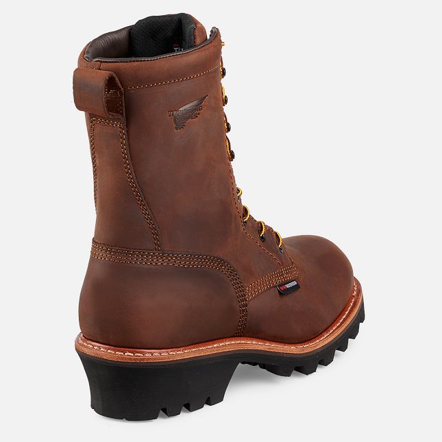 Red Wing Loggermax 9-inch Insulated, Vandtætte Sikkerhedssko Herre Brune | 3617-AZWSG