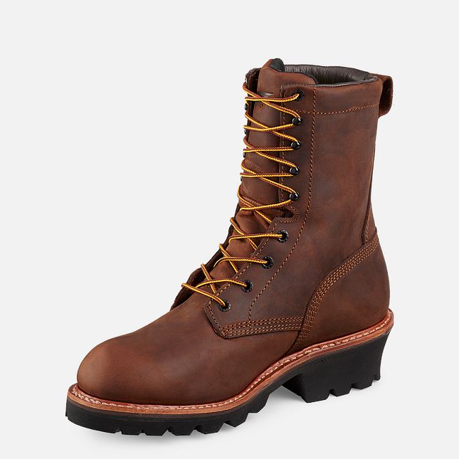 Red Wing Loggermax 9-inch Insulated, Vandtætte Sikkerhedssko Herre Brune | 3617-AZWSG