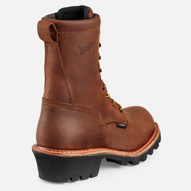 Red Wing Loggermax 9-inch Vandtætte Arbejdsstøvler Herre Brune | 4375-EAFDZ