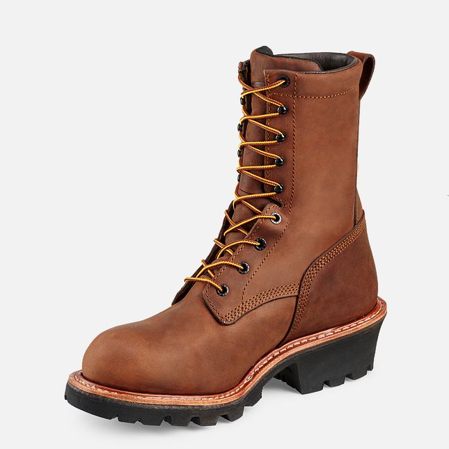 Red Wing Loggermax 9-inch Vandtætte Arbejdsstøvler Herre Brune | 4375-EAFDZ